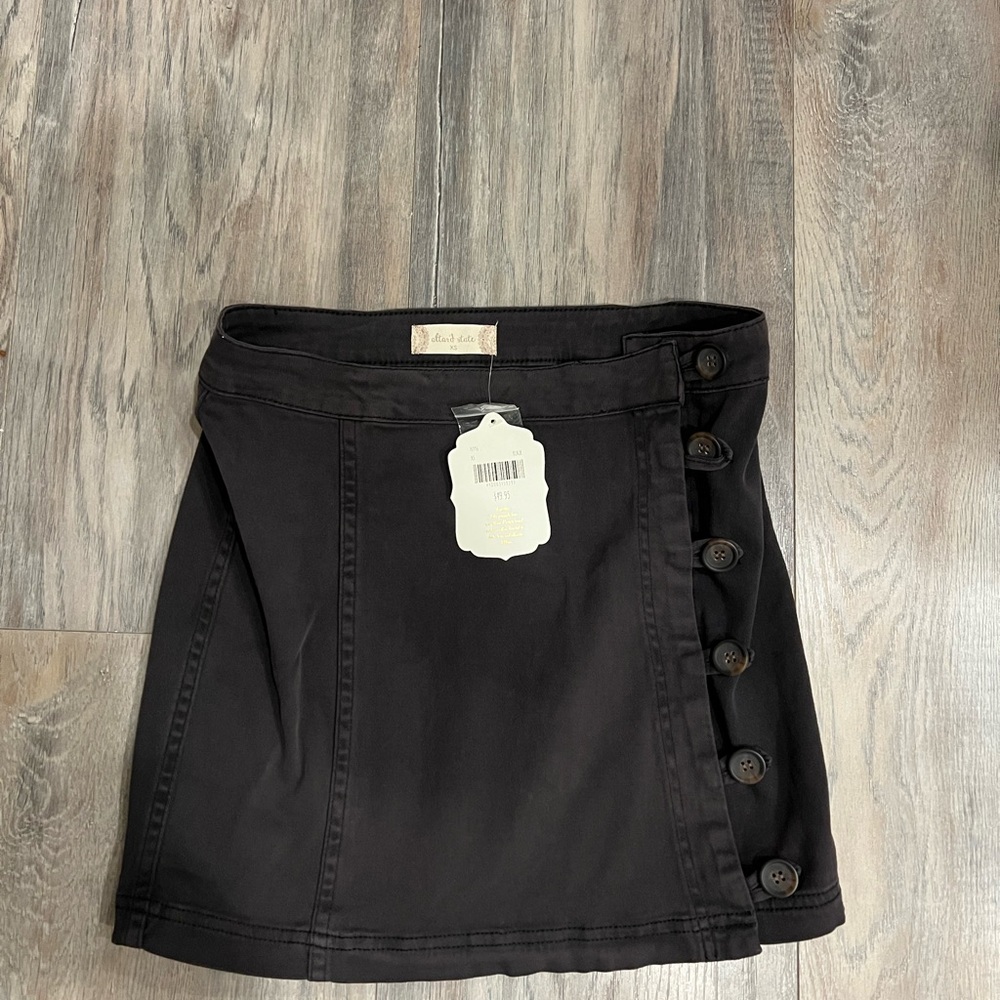 altard state xs nwt Black Button-Front Skirt